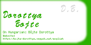 dorottya bojte business card