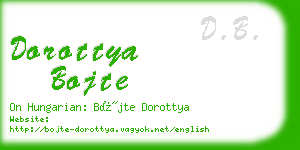 dorottya bojte business card